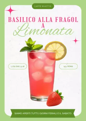 Promozione bevanda semplice rosa verde