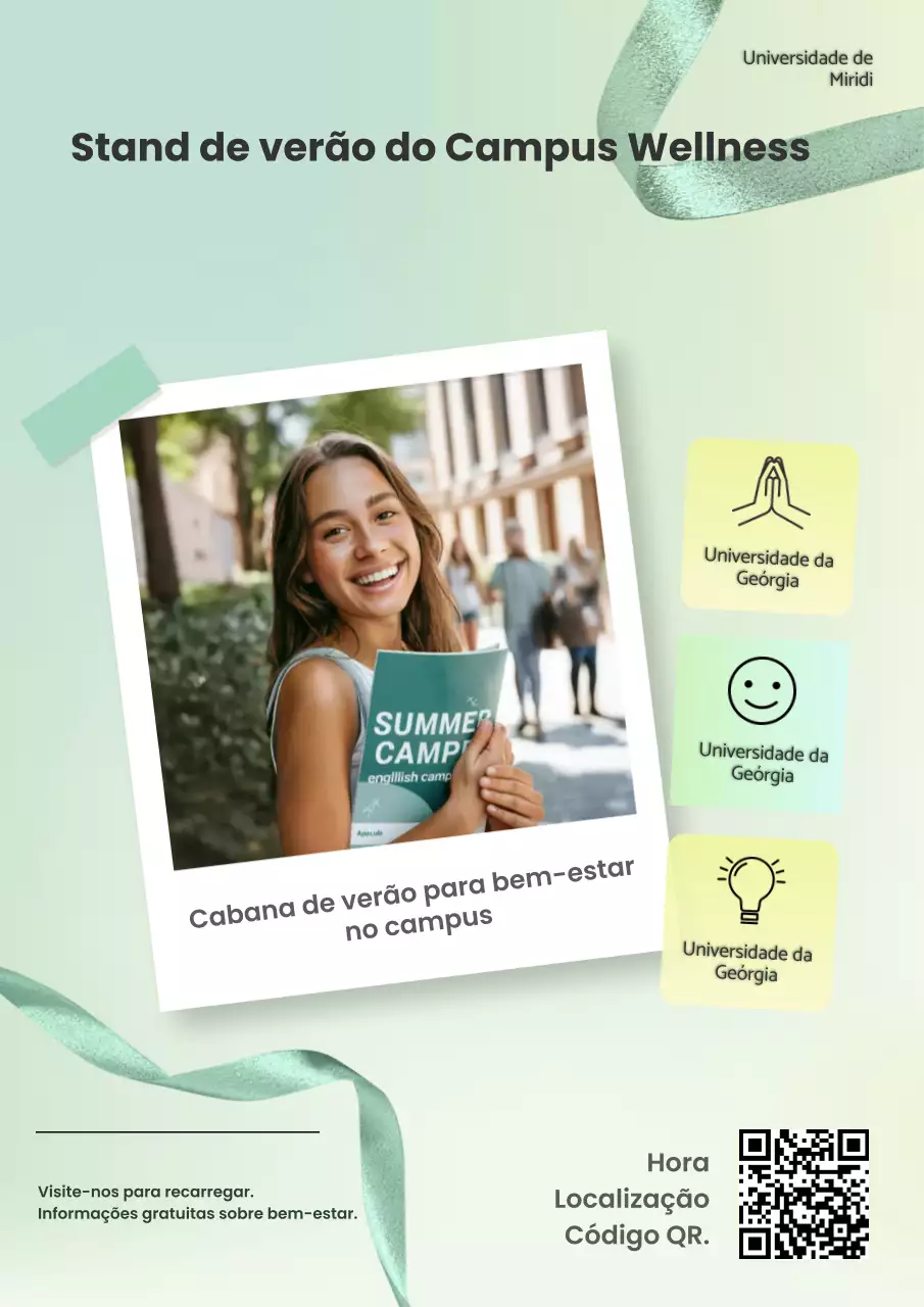 Promoção do estande de bem-estar moderno do Campus
