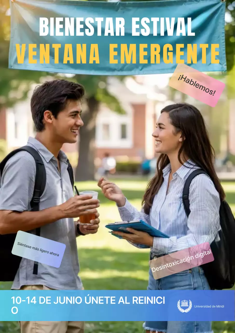 Evento de bienestar de verano del Campus Verde Moderno