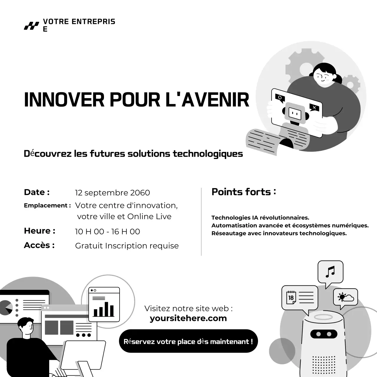 Affiche d'annonce de l'événement Black Modern Tech