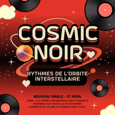 Publication sur les réseaux sociaux pour l'annonce de Red Retro Music