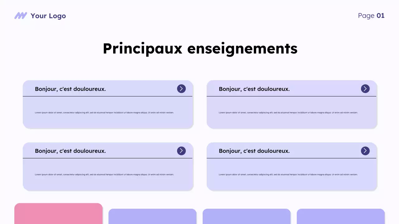 Présentation de l'aperçu du marché Purple Modern