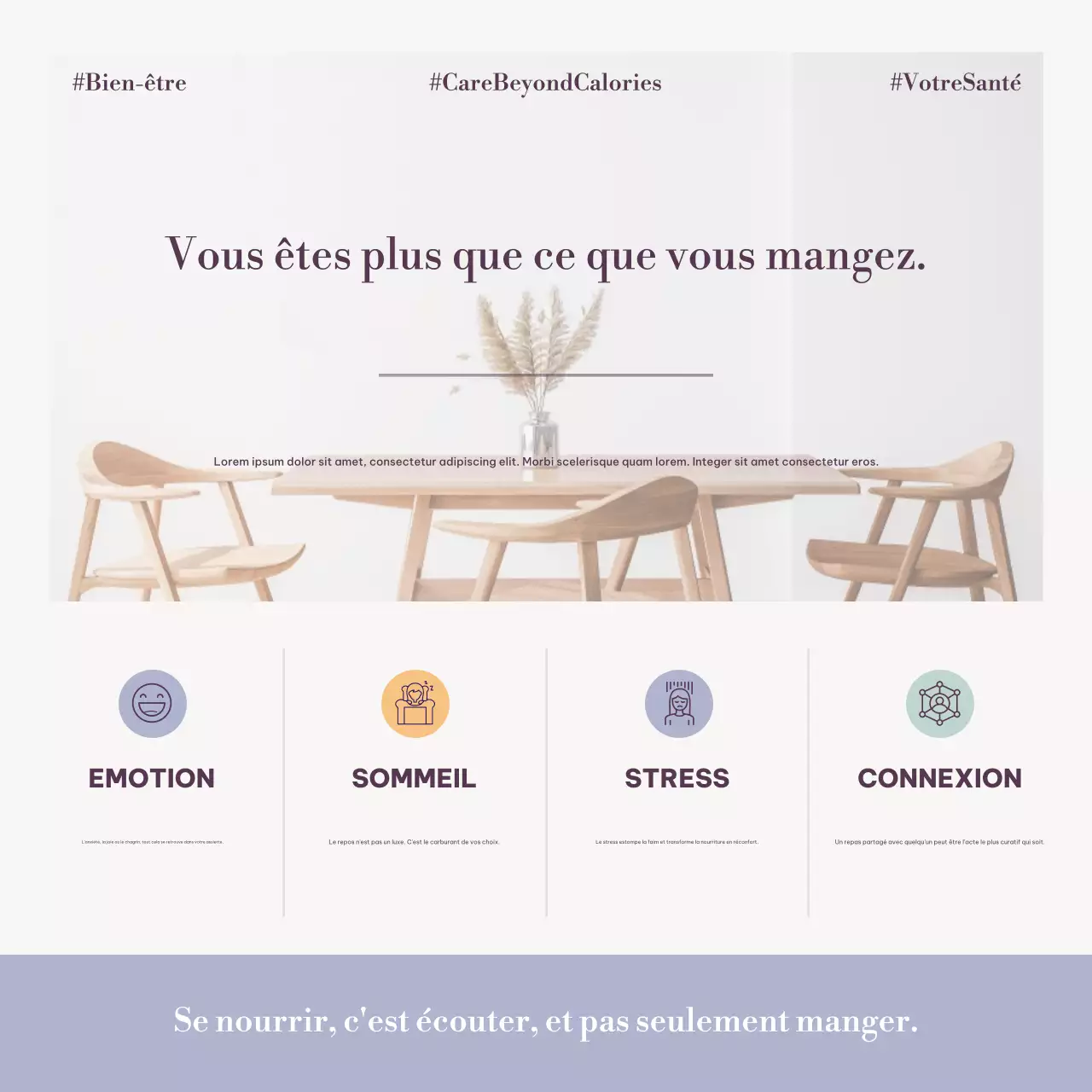 Guide de bien-être minimaliste beige sur les réseaux sociaux