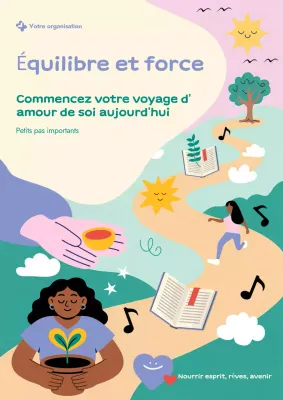 Affiche colorée et moderne du guide de soins personnels