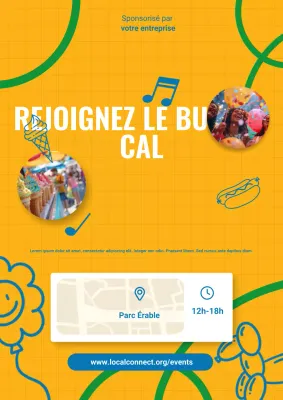 Annonce de l'événement communautaire Yellow Modern