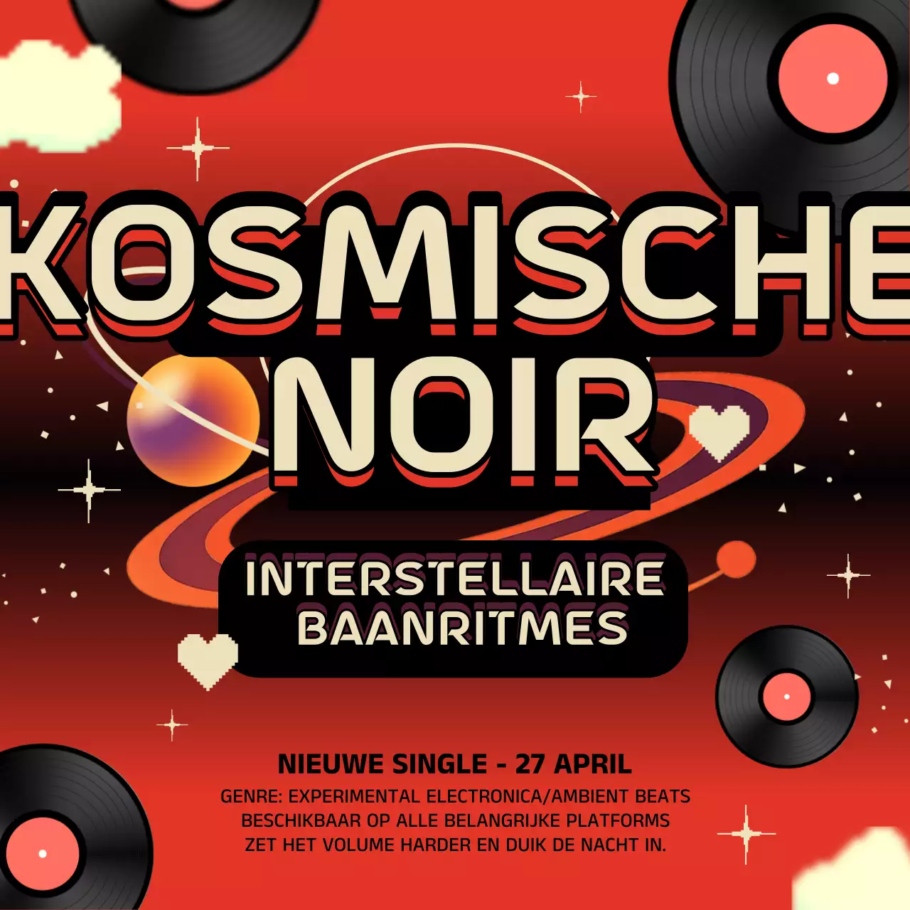 Aankondiging van Red Retro Music op sociale media