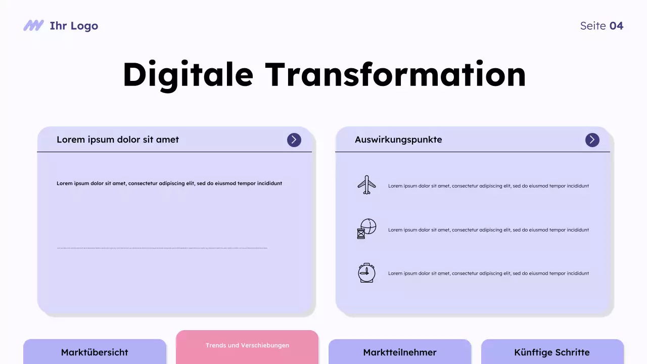 Purple Modern Marktübersicht Präsentation