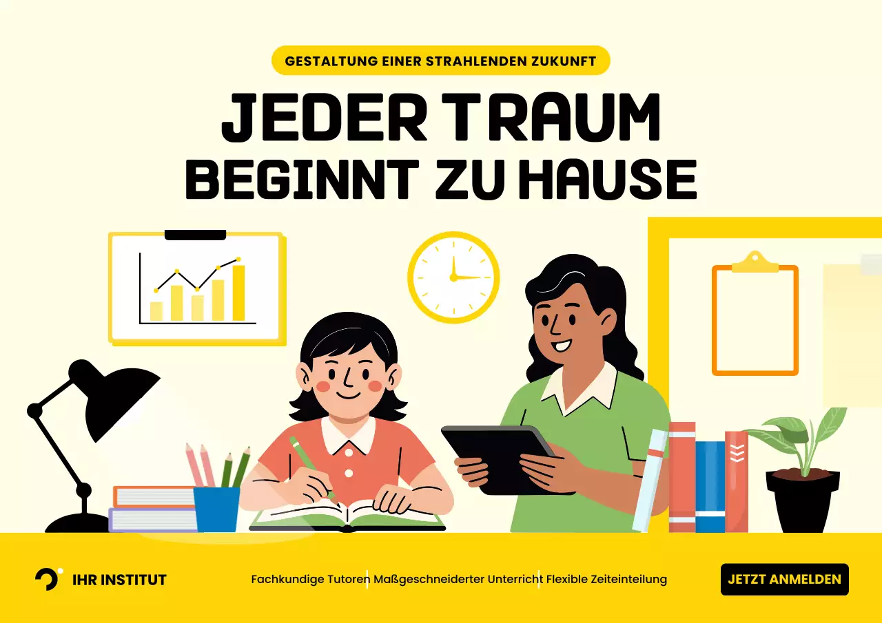 Gelbes modernes Bildungswerbeplakat