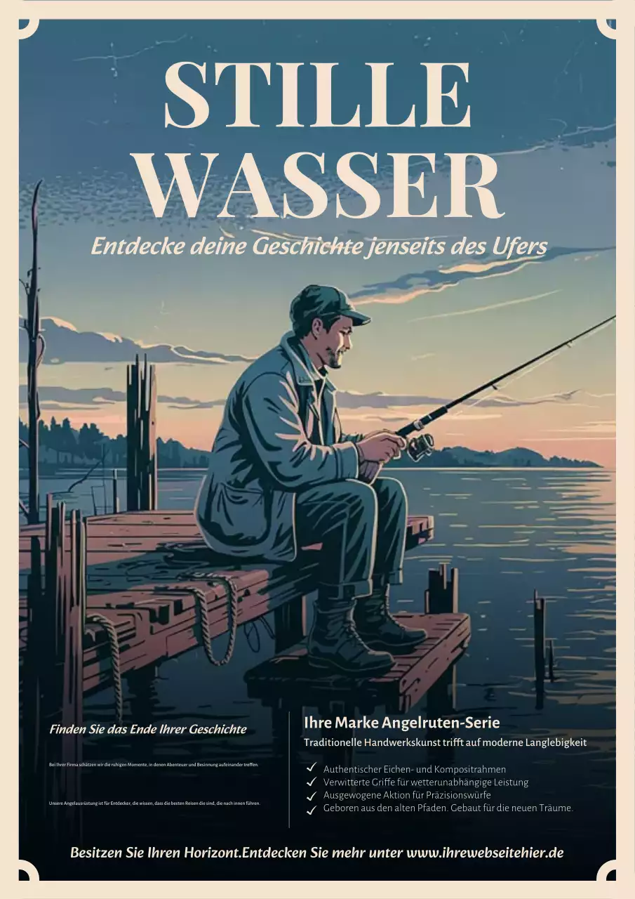 Blaues Vintages Angelanzeige-Plakat