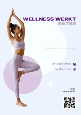 Paarse moderne wellnesspromotie