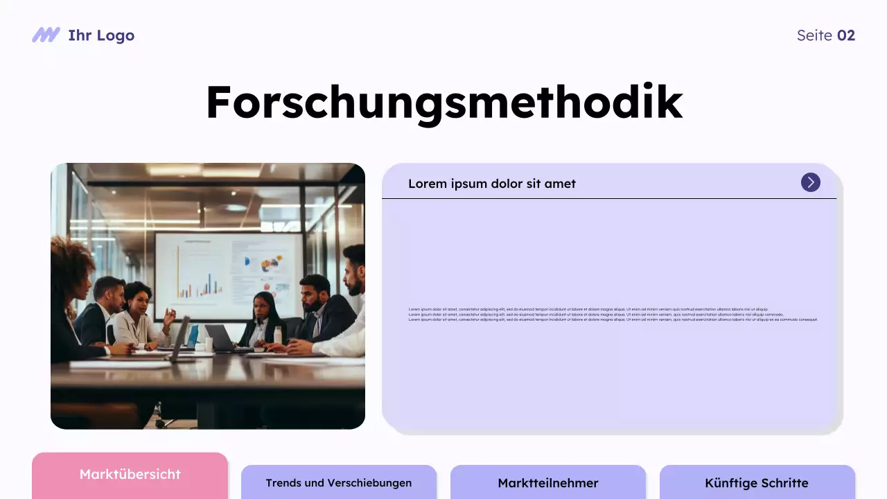 Purple Modern Marktübersicht Präsentation