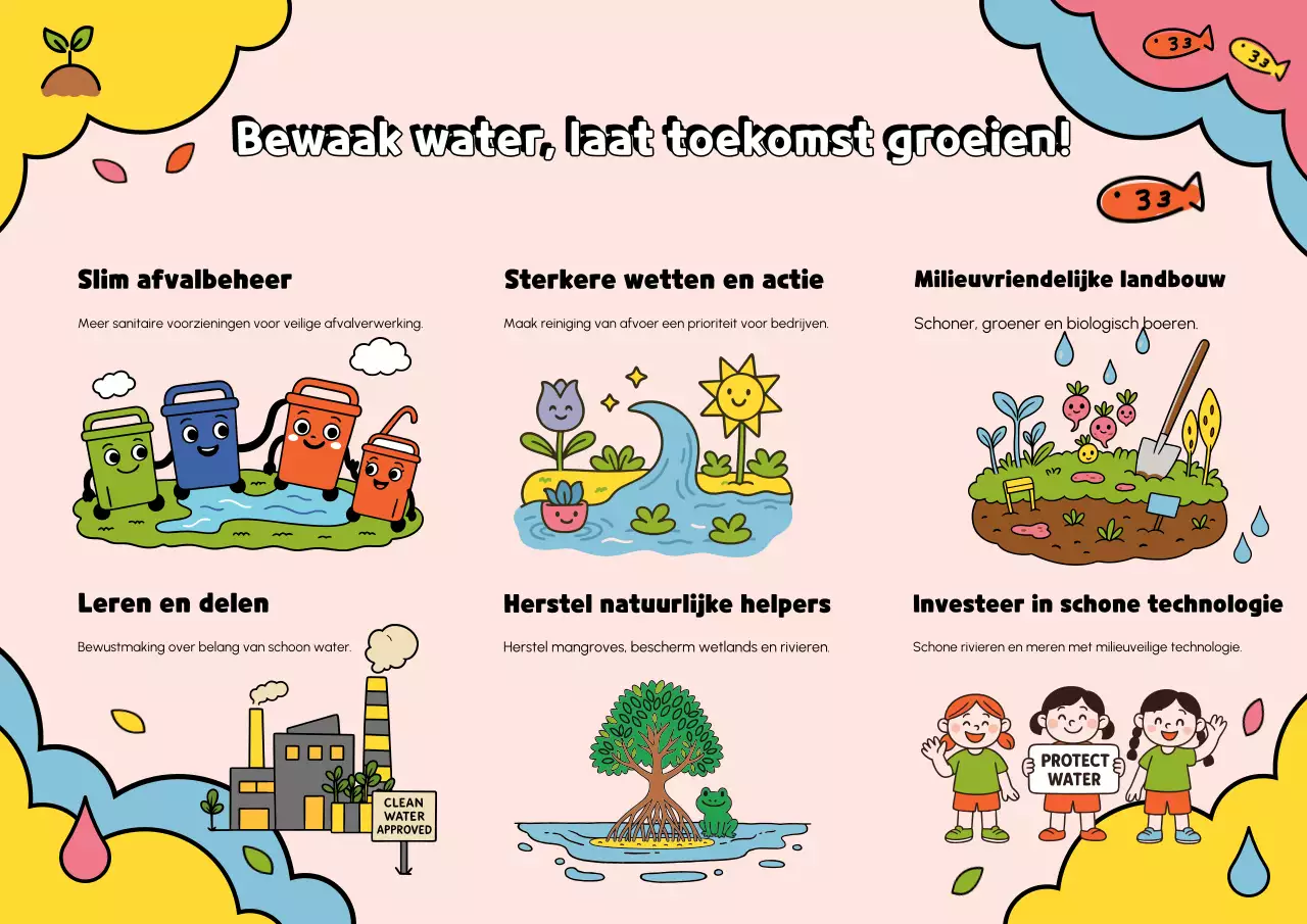 Kleurrijke creatieve milieu-aankondigingsposter