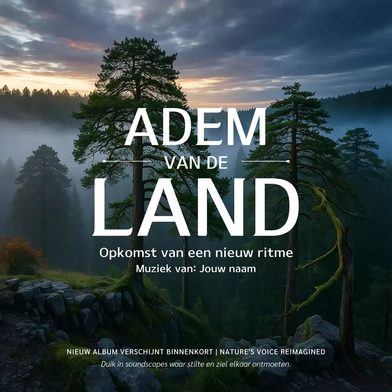 Groene Natuur Muziek Promotie Social Media Bericht