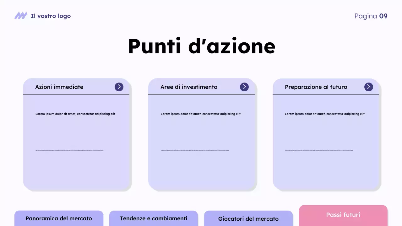 Presentazione della panoramica del Purple Modern Market