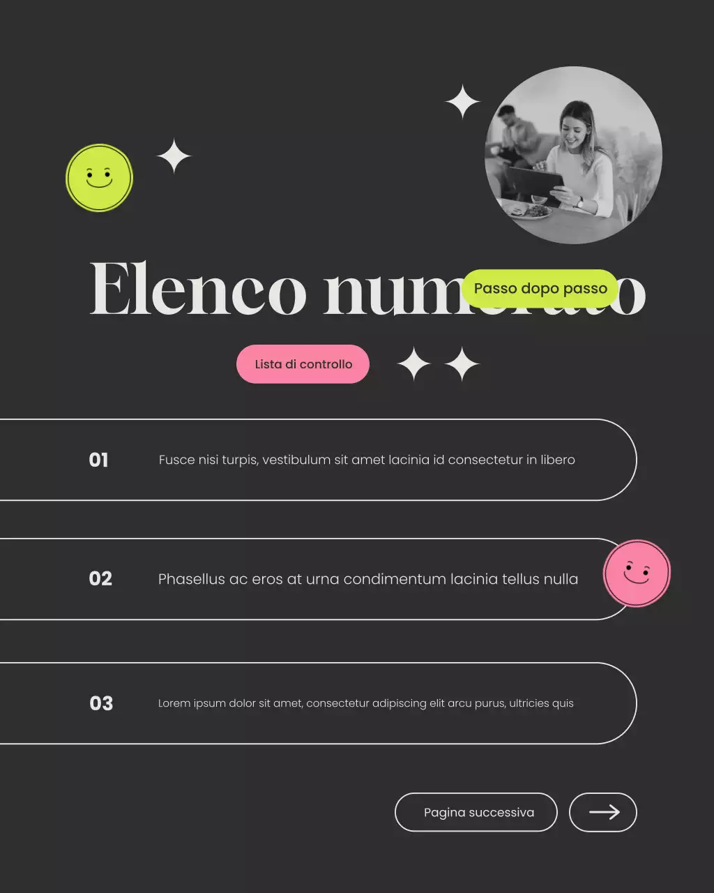 Guida al batching di contenuti moderni neri per il carosello di post di Instagram