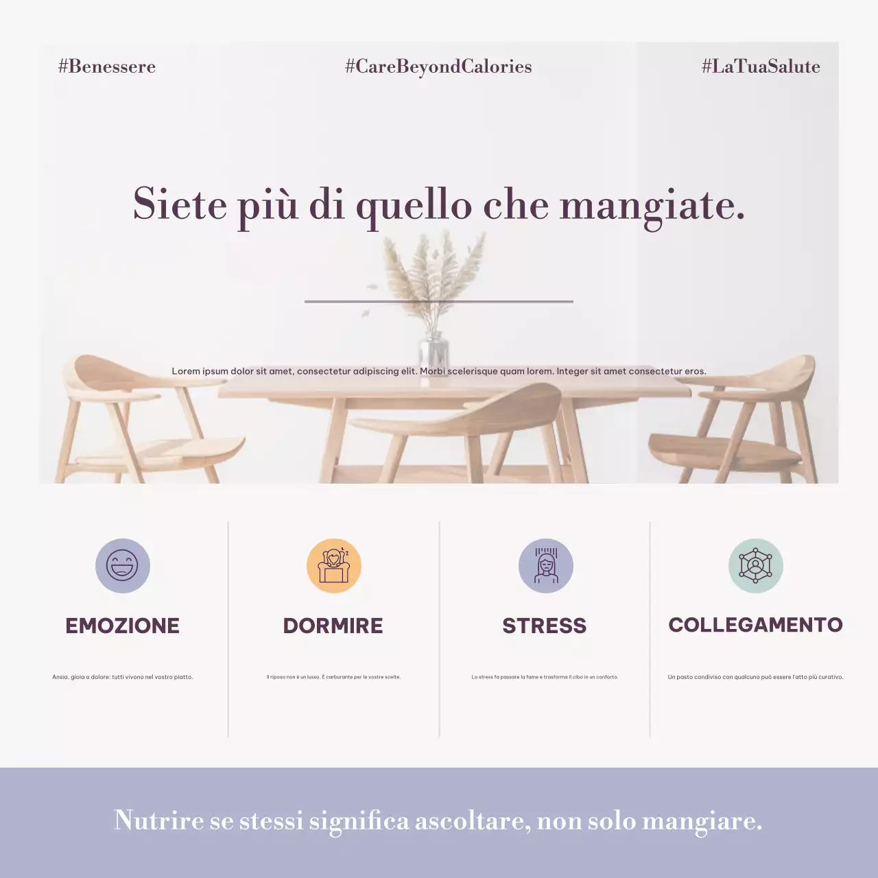 Guida al benessere minimale Beige Social Media Square