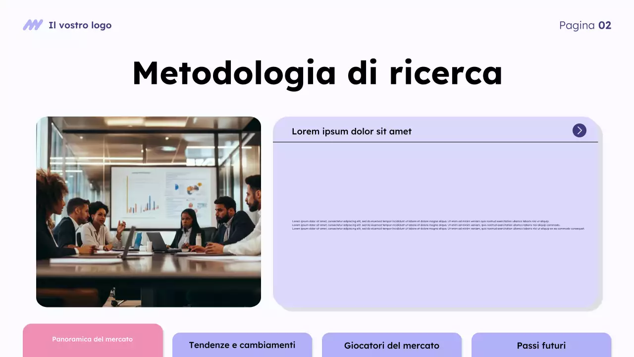 Presentazione della panoramica del Purple Modern Market
