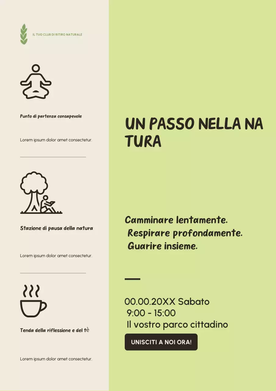 Manifesto dell'evento Green Minimal Nature