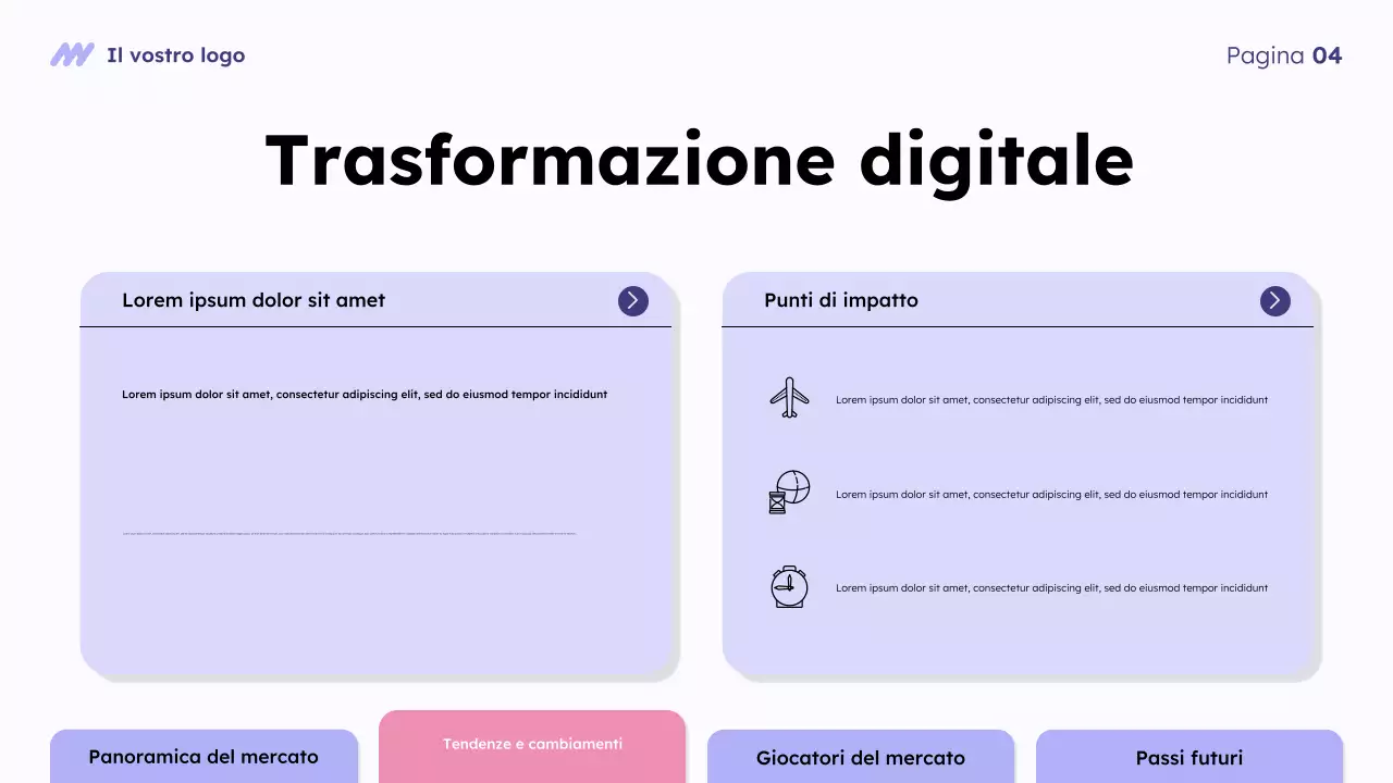 Presentazione della panoramica del Purple Modern Market