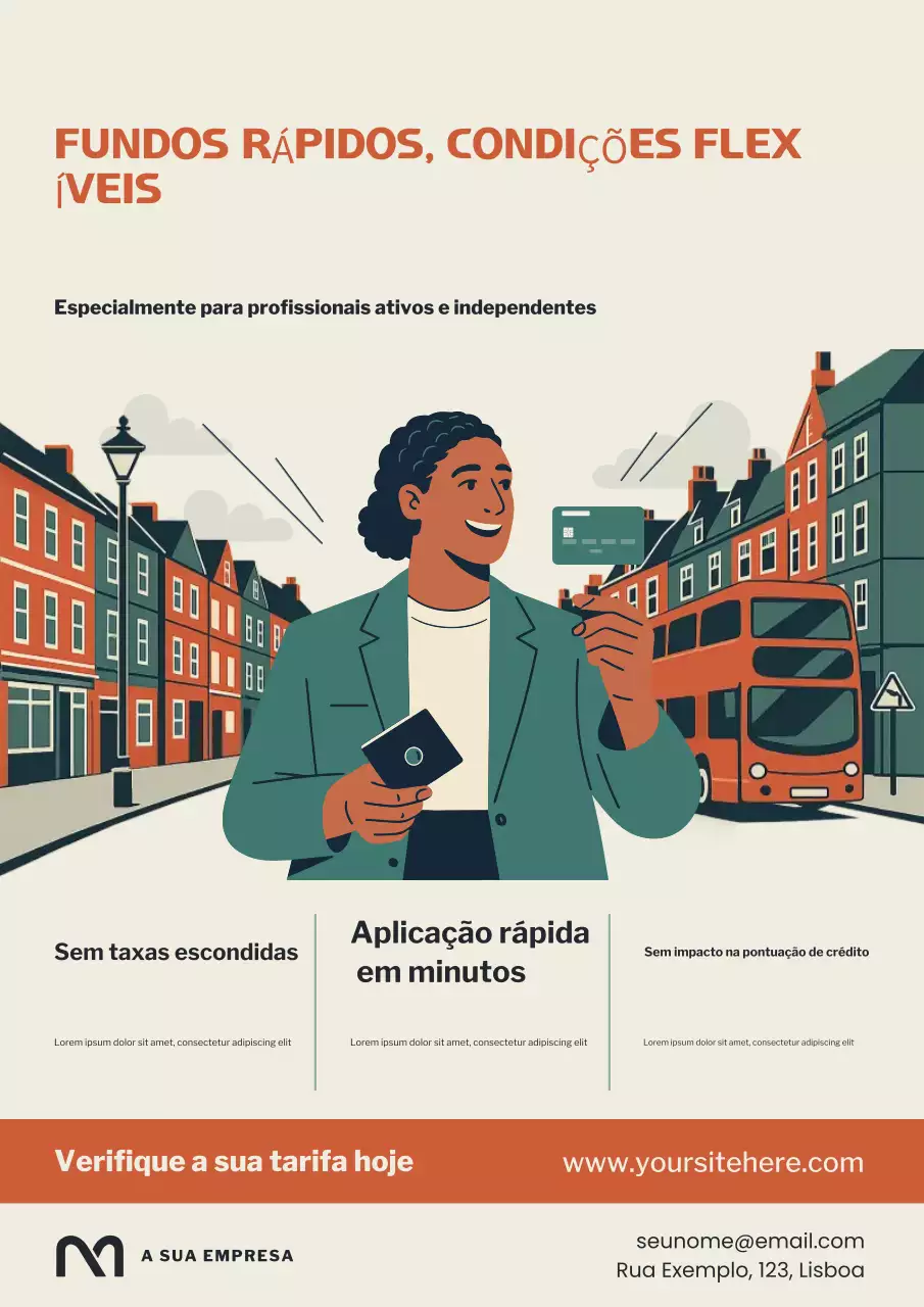 Cartaz Promocional de Finanças Modernas Laranja