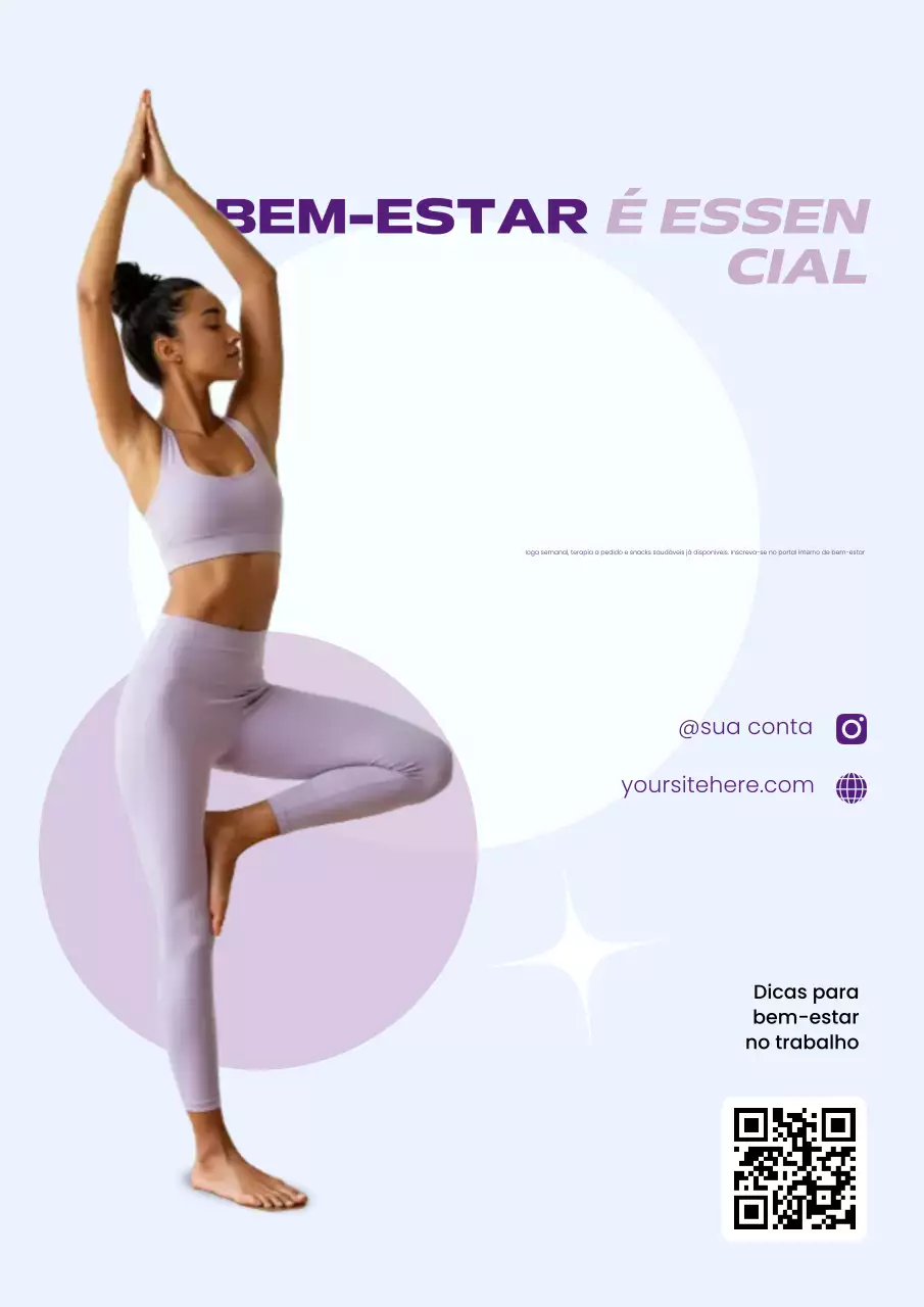 Promoção de Bem-Estar Moderno Roxo