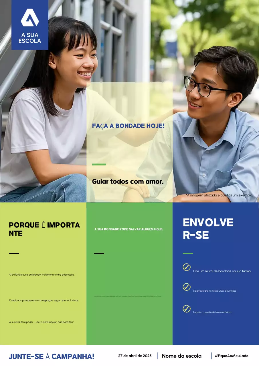 Cartaz da Campanha da Gentileza Verde Moderna
