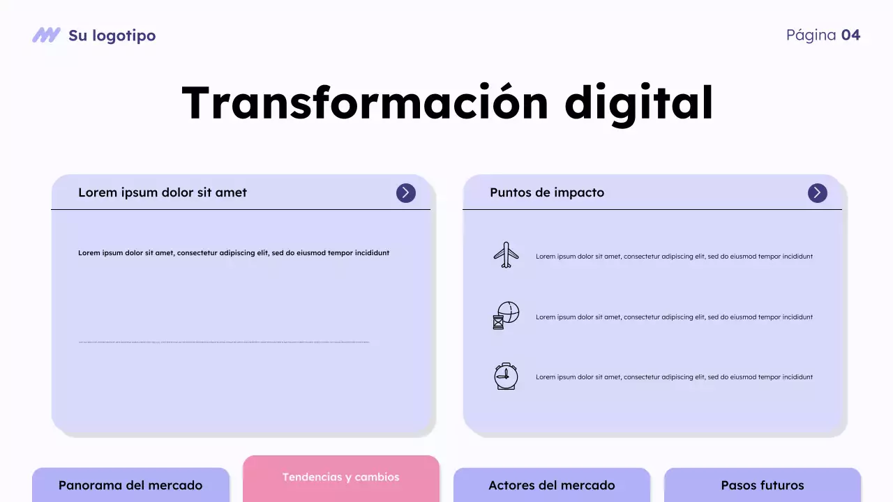 Presentación general del mercado de Purple Modern