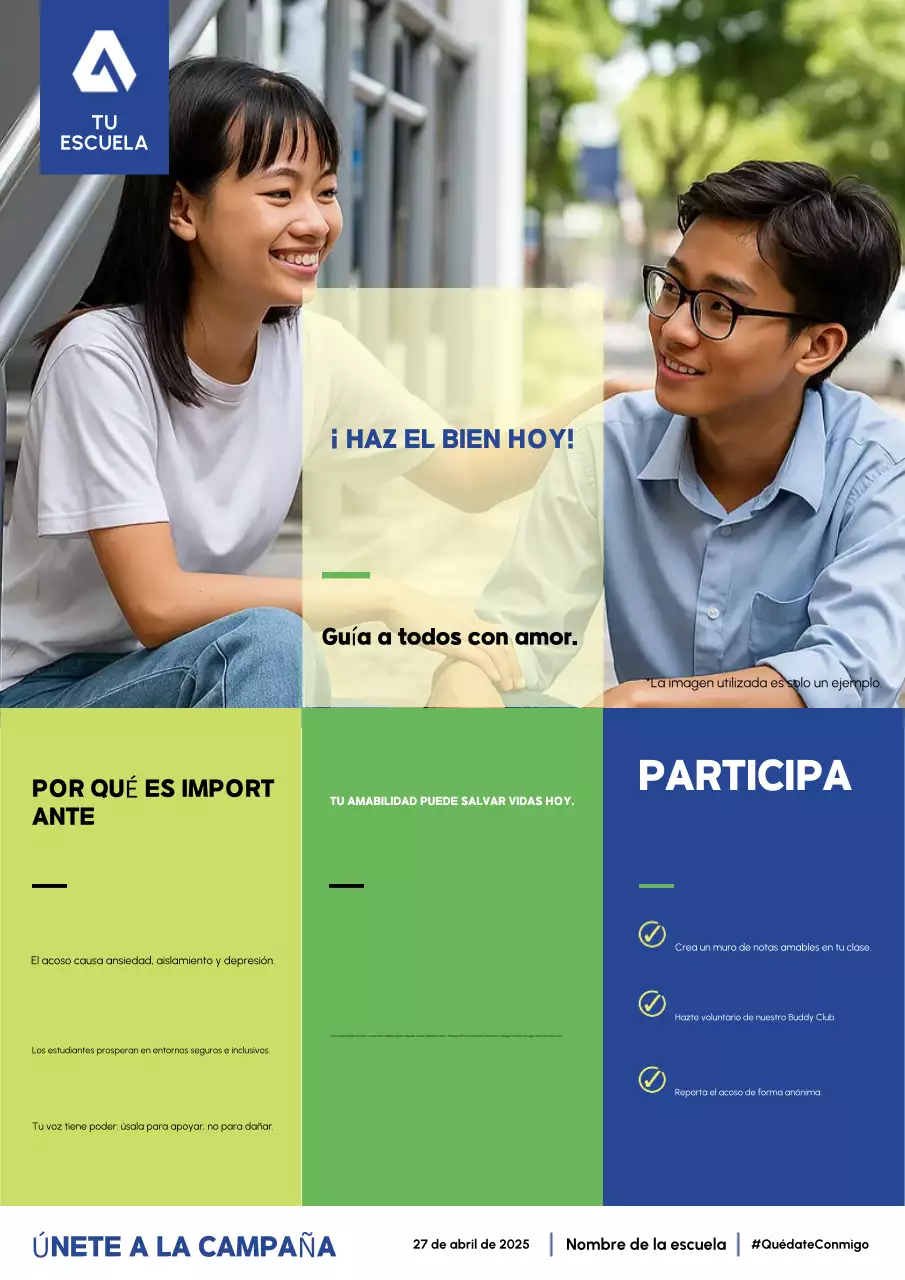 Cartel de la campaña "Bondad moderna verde"