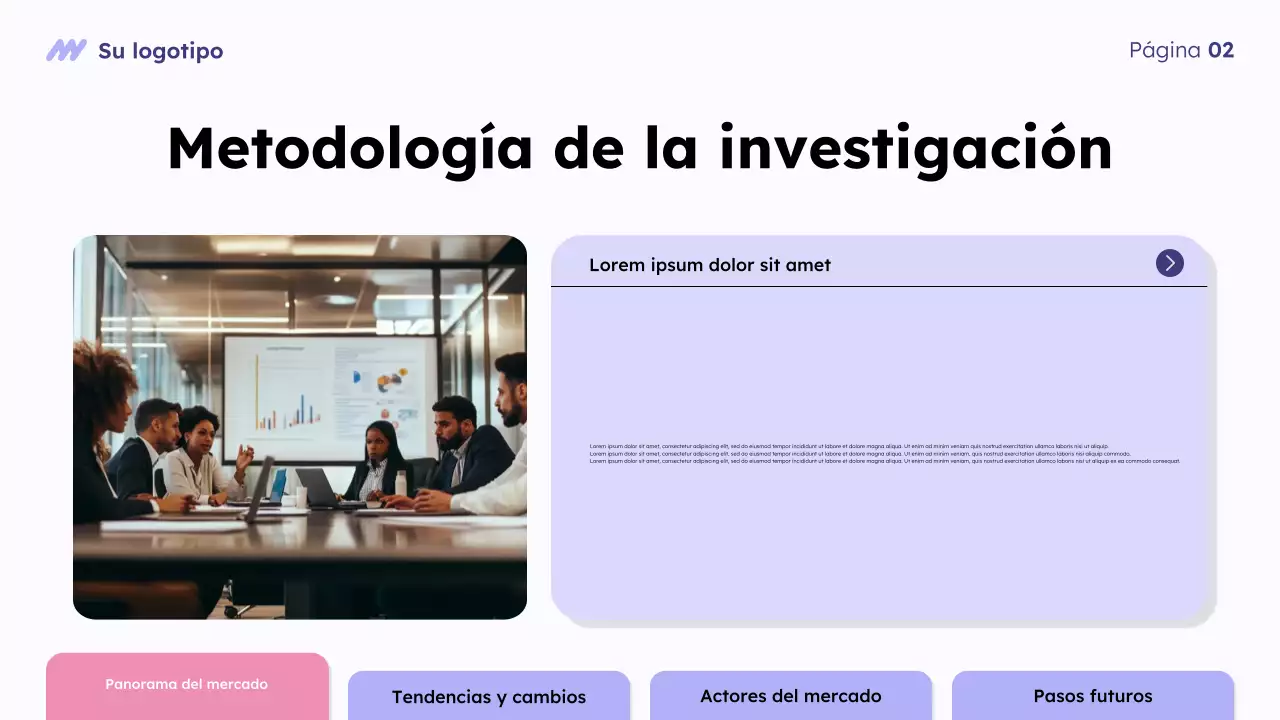 Presentación general del mercado de Purple Modern