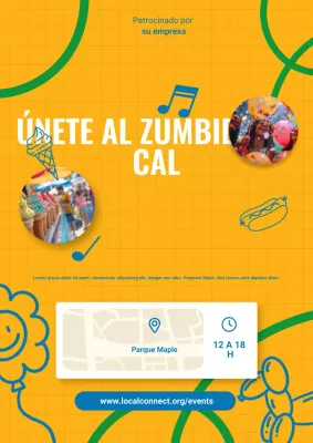 Anuncio del evento comunitario moderno amarillo