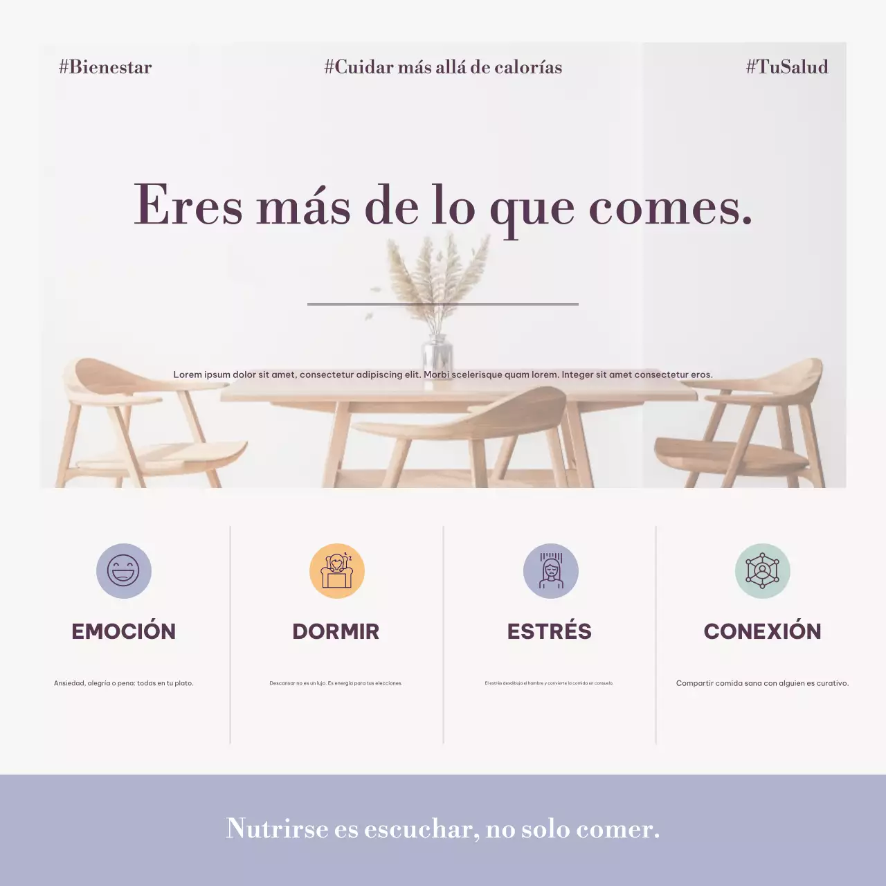 Guía de bienestar minimalista en beige para redes sociales