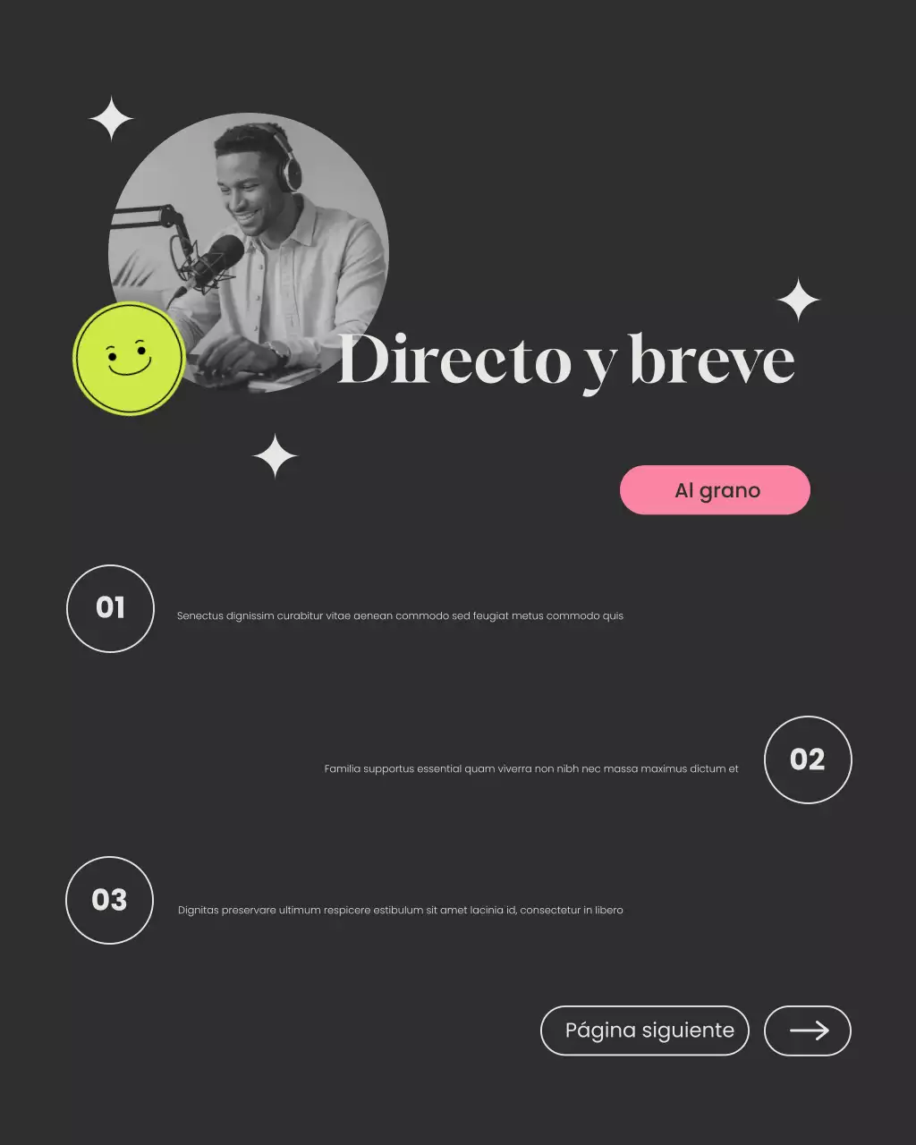 Guía de agrupación de contenido moderno y negro para el carrusel de publicaciones de Instagram