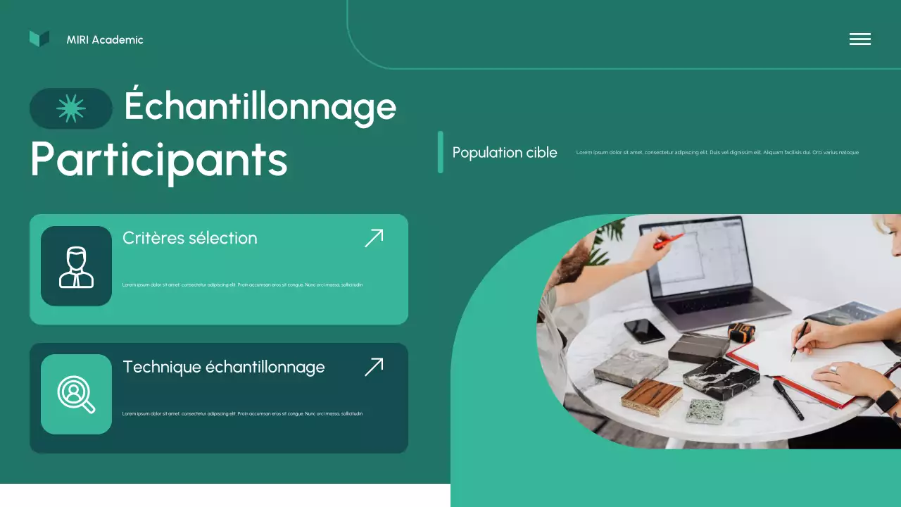 Présentation d'une proposition de recherche verte et moderne