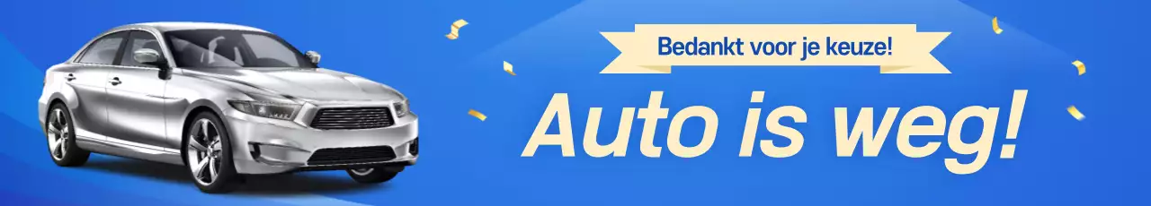 Blauwe moderne auto-advertentie