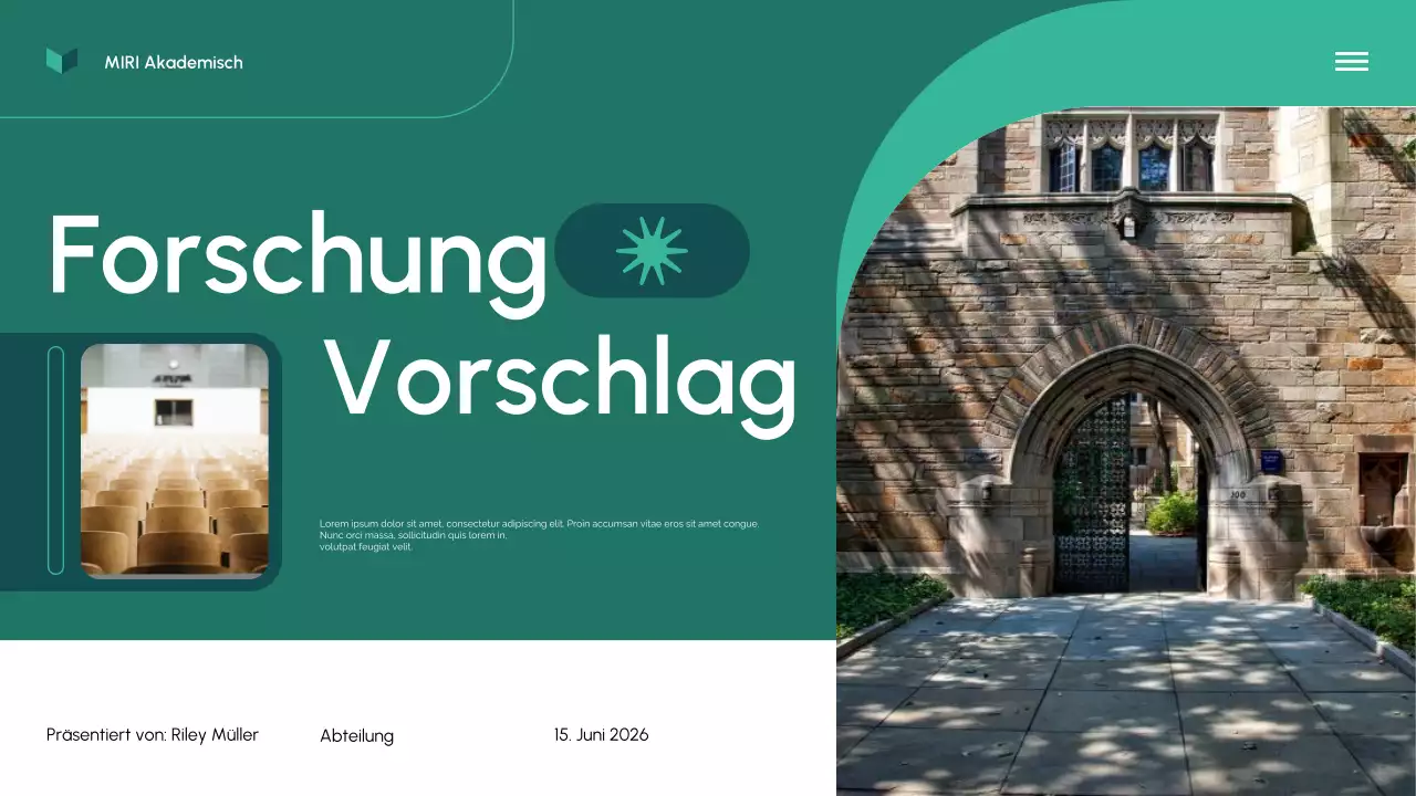 Präsentation des Green Modern-Forschungsvorschlags