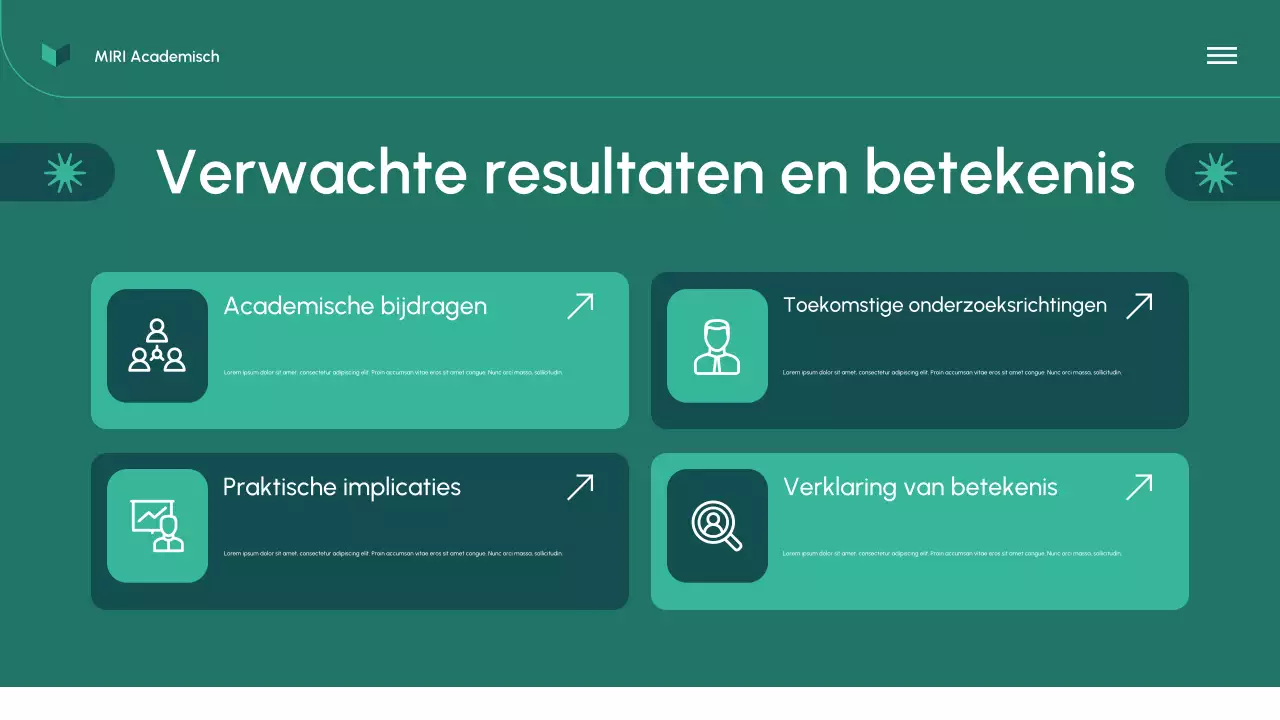 Presentatie van het onderzoeksvoorstel 'Groen Modern'