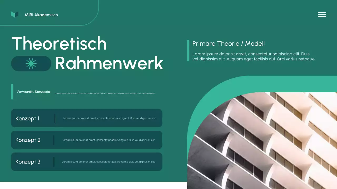 Präsentation des Green Modern-Forschungsvorschlags