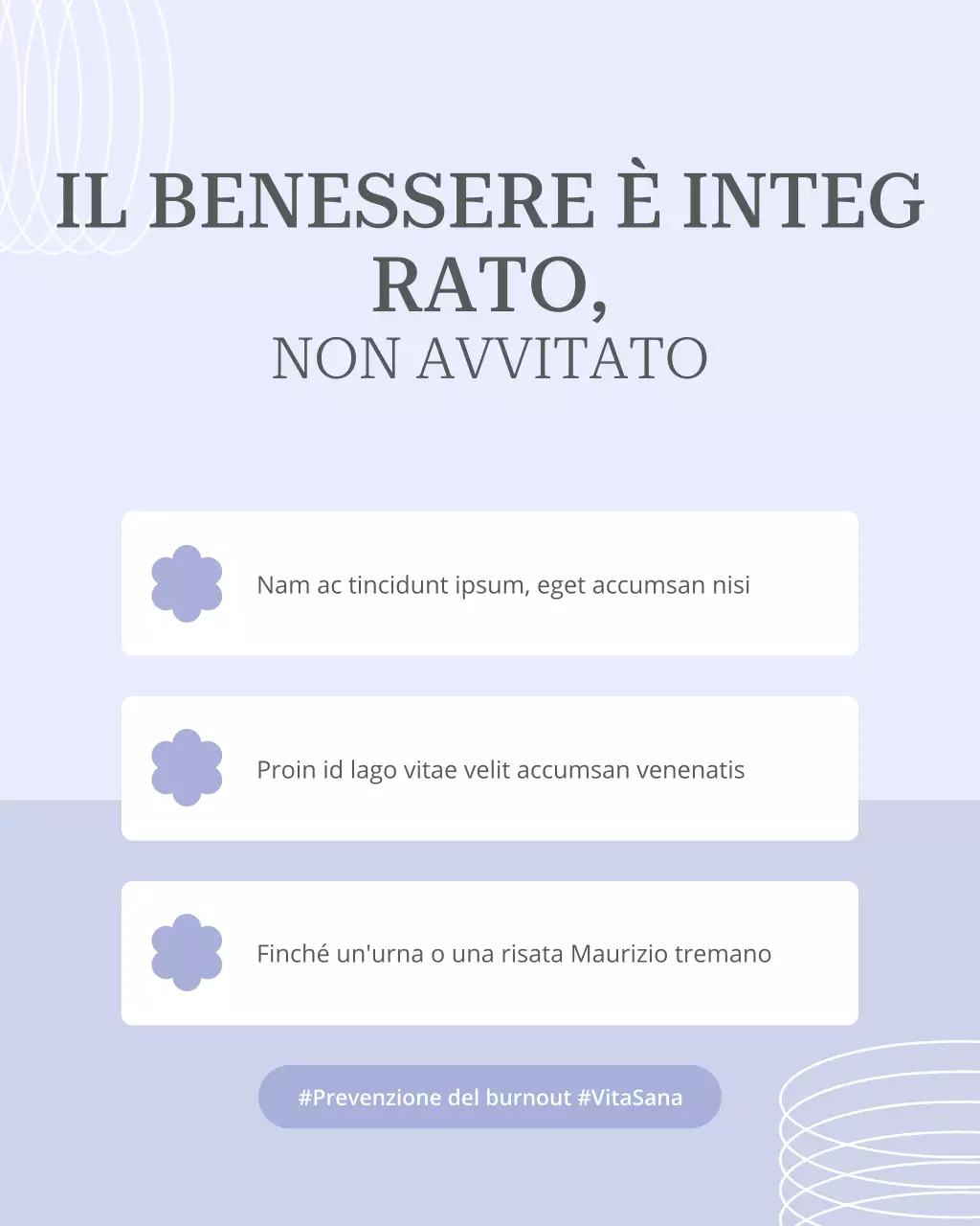 Annuncio di Purple Minimal Wellness