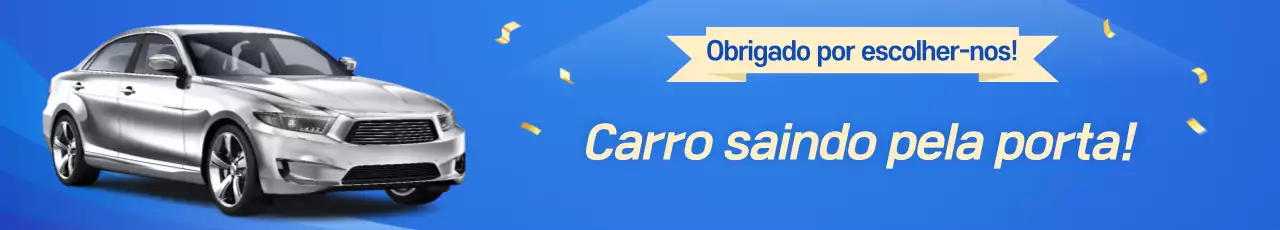 Anúncio de carro moderno azul
