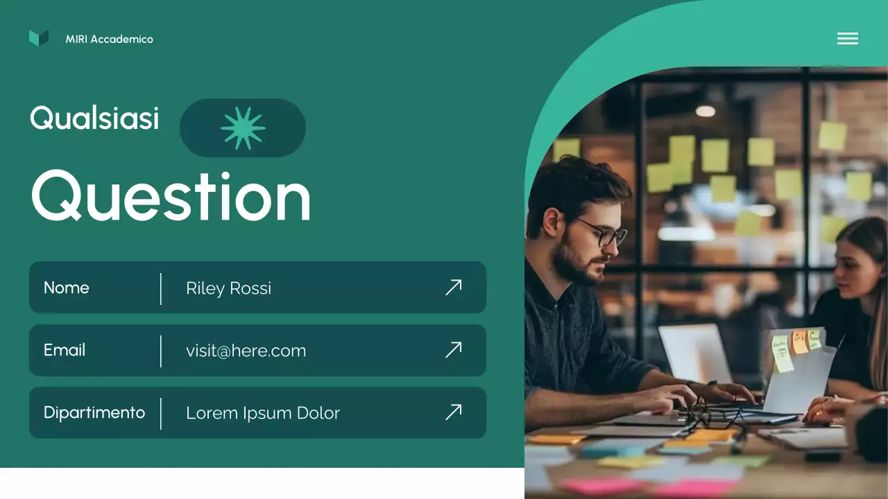 Presentazione della proposta di ricerca moderna e verde