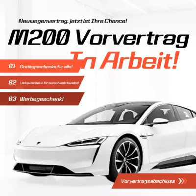 Orange Modern Car Vertragsangebot