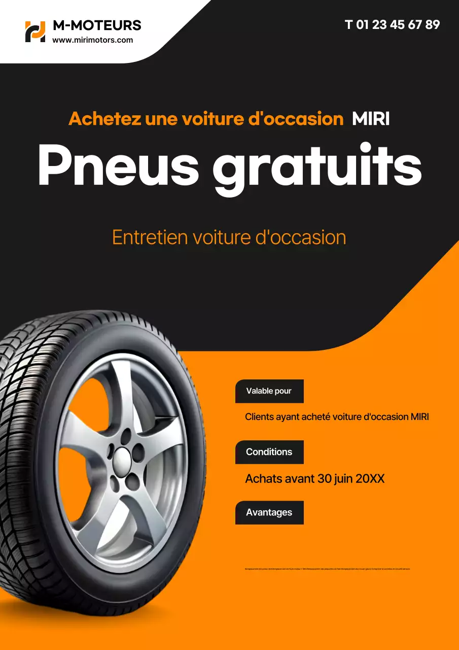 Promotion de voitures modernes orange