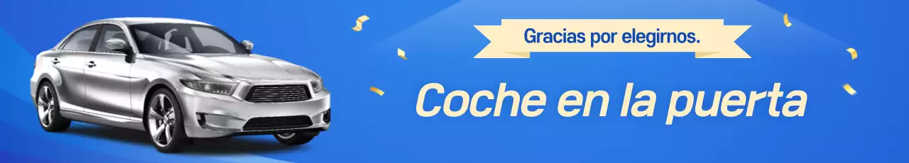 Anuncio de coche moderno azul