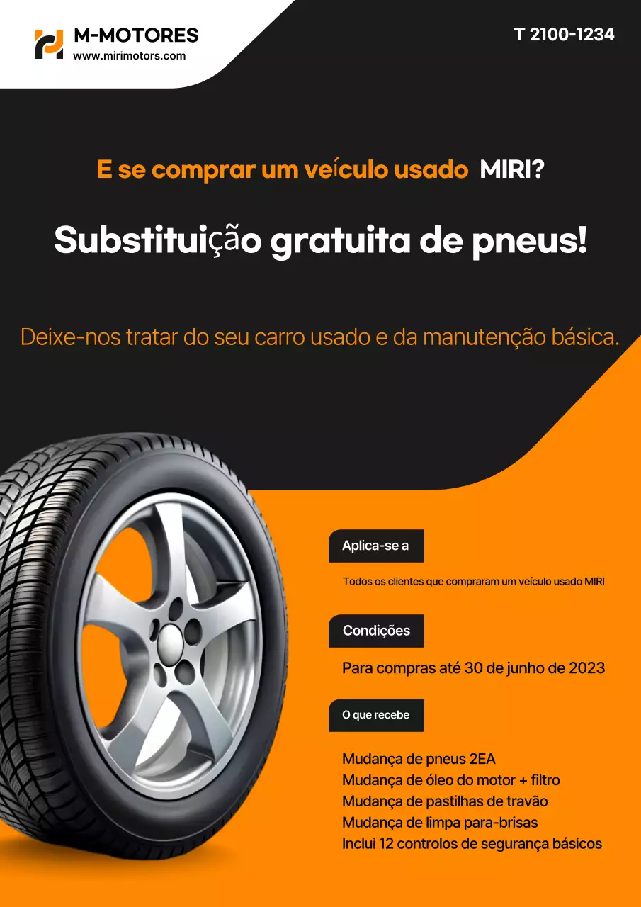 Promoção de Carro Moderno Laranja