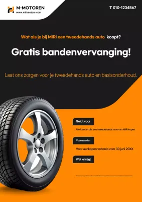 Oranje moderne auto promotie