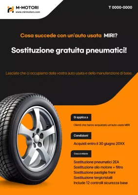 Promozione auto moderna arancione