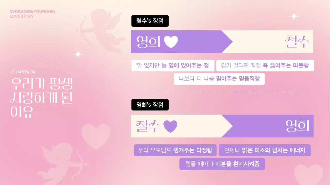 핑크 로맨틱 결혼 초대장