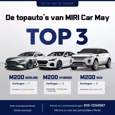 Grijze moderne autopromotie