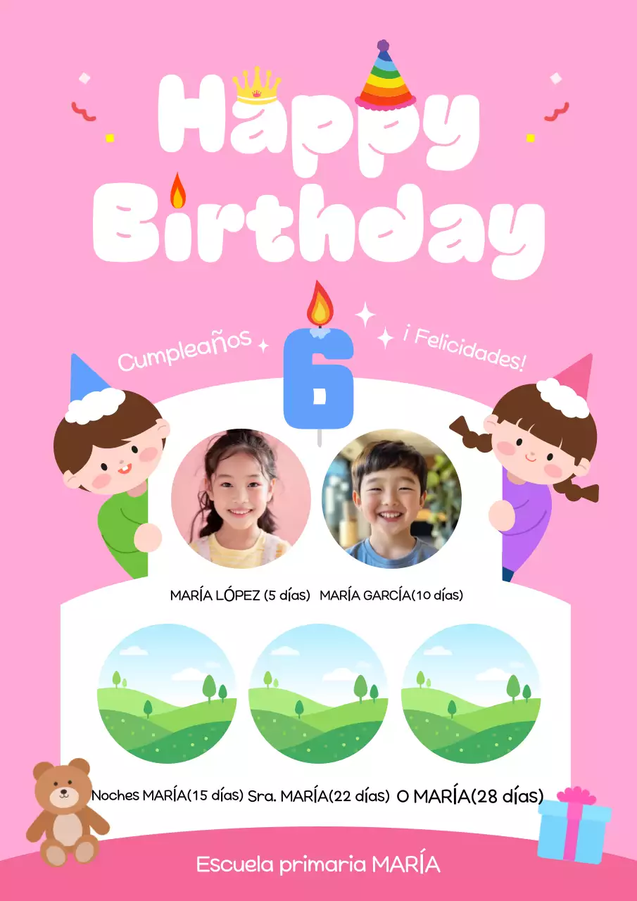 Celebración del cumpleaños del bebé rosa