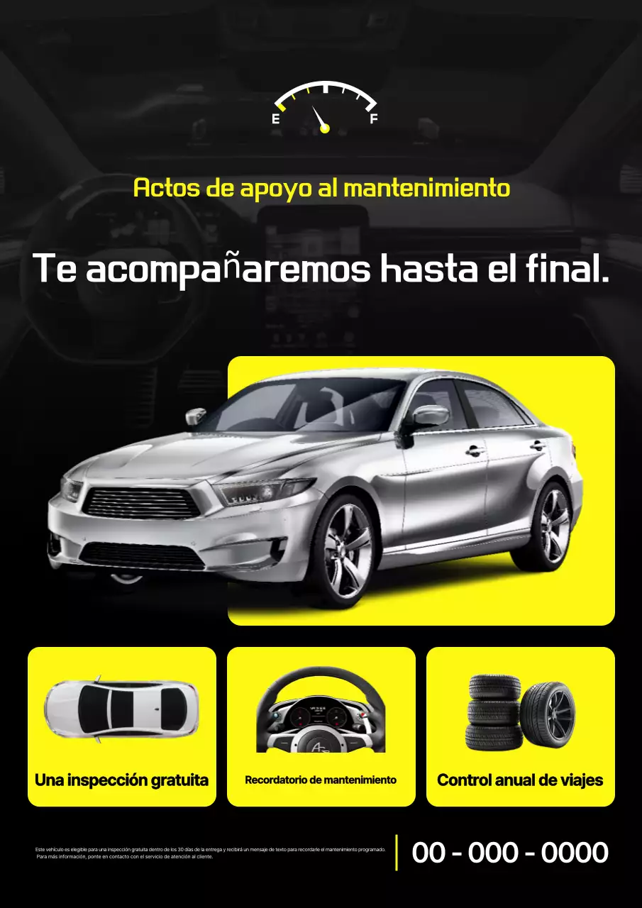 Evento del coche moderno amarillo